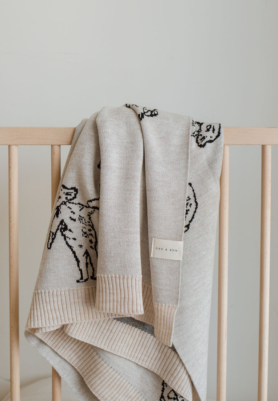 The Bears Merino Blanket - Oat