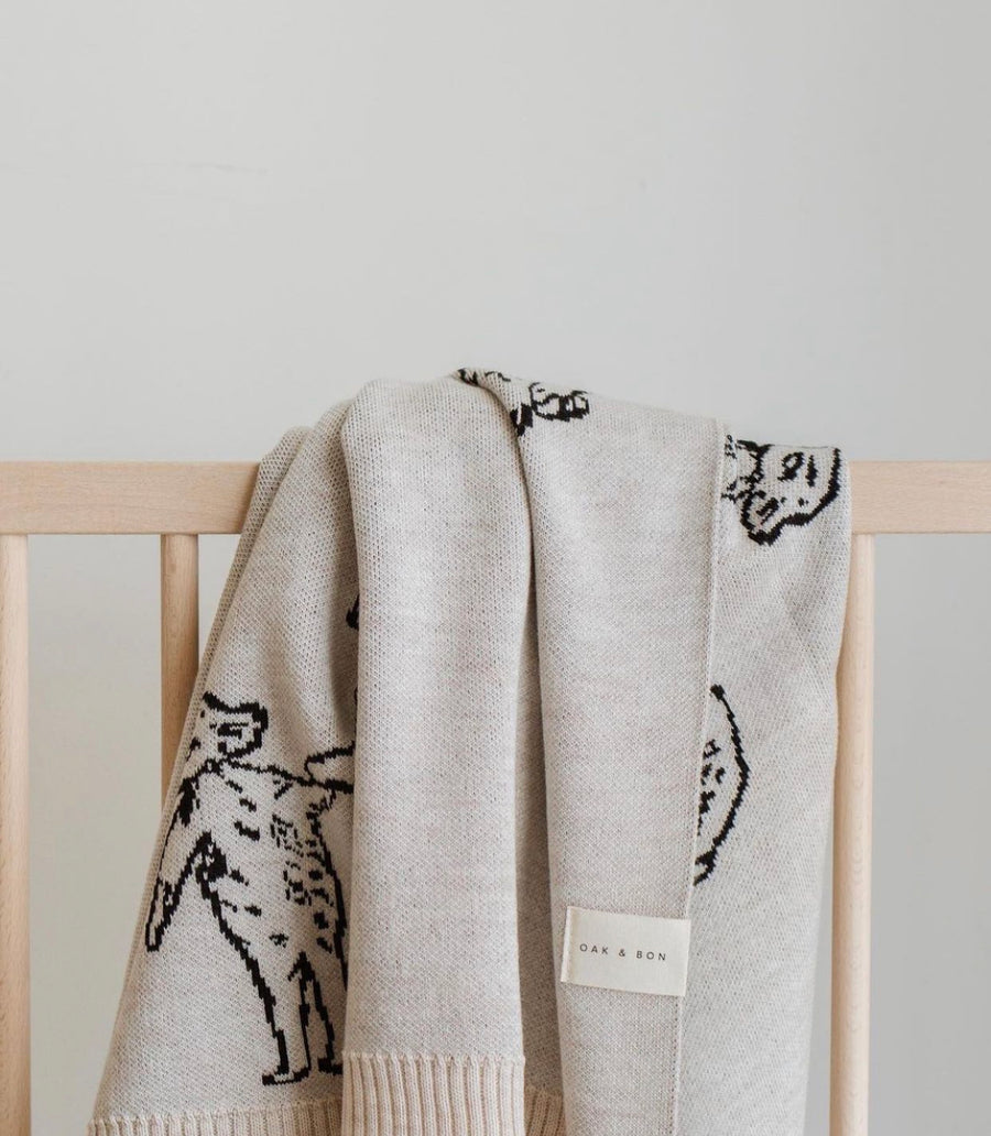 The Bears Merino Blanket - Oat